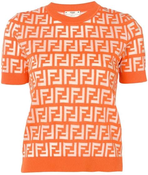 fendi orange t shirt